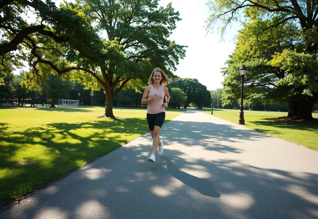 Persona activa disfrutando del aire libre, simbolizando una inmunidad fuerte