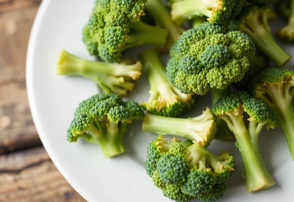 Brócoli fresco en un plato